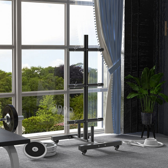Soozier Support Pour Plaques De Poids 4 Roues, Pour Plaques Et Barres De 2\"