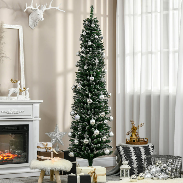 Homcom Sapin De Noel Artificiel De 6.5 Pieds Avec 570 Pointes De Branches