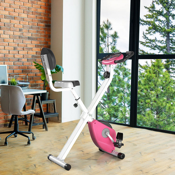 Soozier Velo D'exercice Pliable Avec 8 Niveaux De Resistance Magnetique