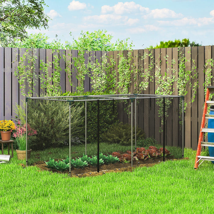 Outsunny Cage de culture tente de protection des plantes 8 pi x 4 pi, noir