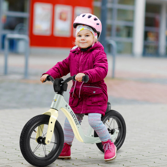 Costway 12 Pouces Magnesium Tout-petit Equilibre Velo Sans Pedale Formation Tout-petit Equilibre Velo Vert