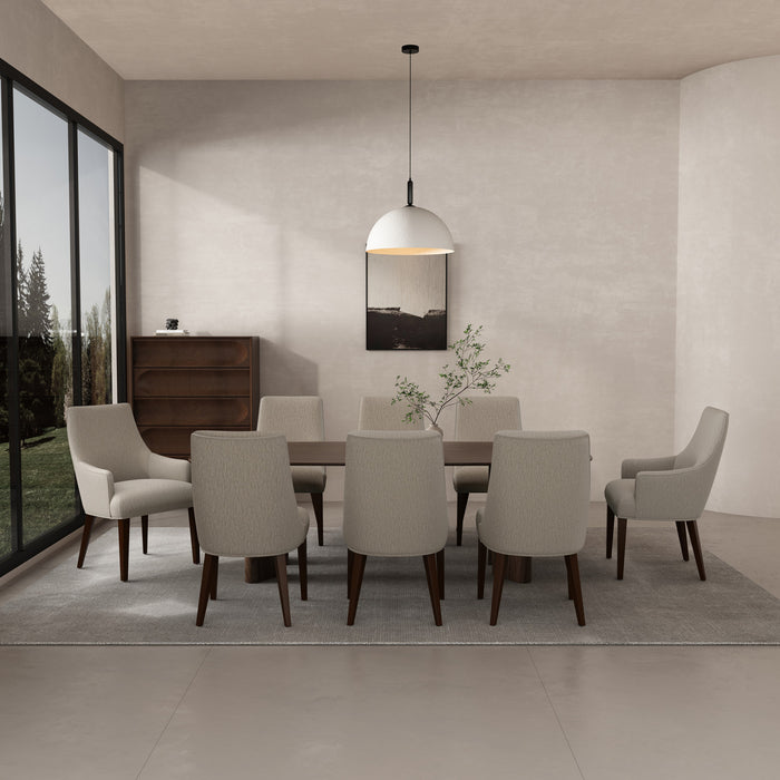Ensemble de 8 chaises de salle a manger Beever Modern en taupe