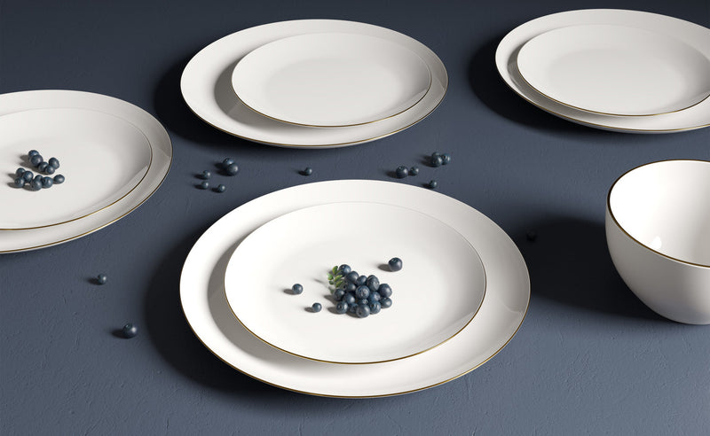 S&CO Home Ensemble de Vaisselle Imperial 12 Morceaux en Porcelaine