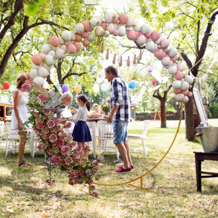 Outsunny 6.6ft Or Arc De Mariage Rond Support De Fond Pour La Fete