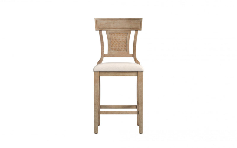 Tabouret Rylan de hauteur comptoir en tissu - naturel