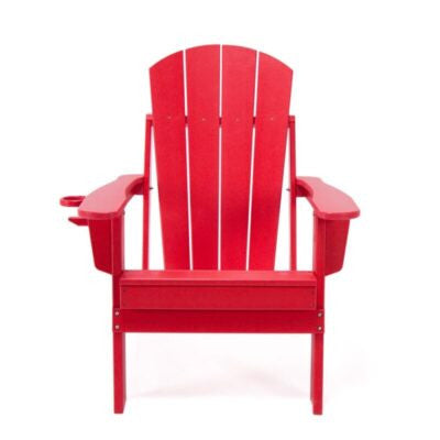 Chaise Adirondack Lake Country Outdoors en polyethylene haute densite - Rouge