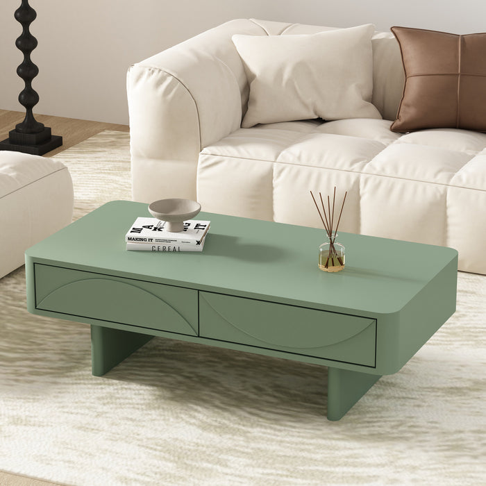 Table basse Ella Modern 47\" en vert sauge