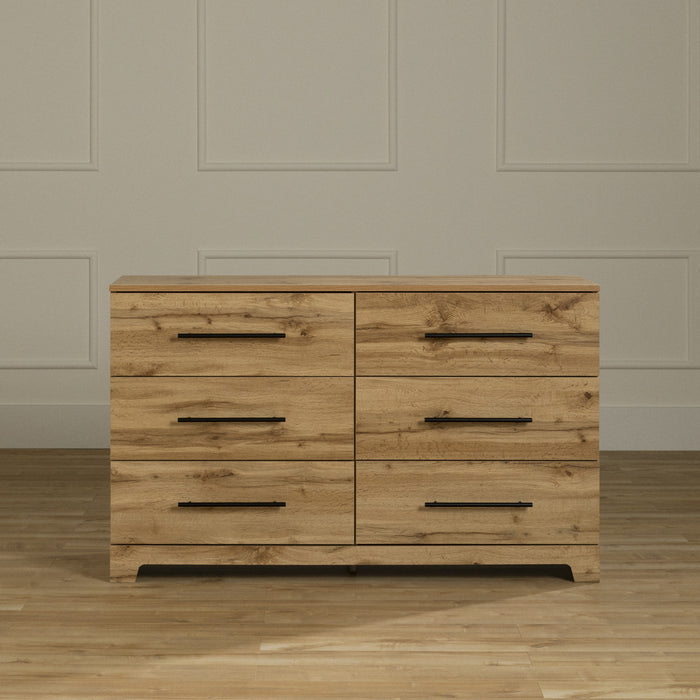 Barcelo Commode 6 tiroirs Chêne nordique, de Meubles South Shore