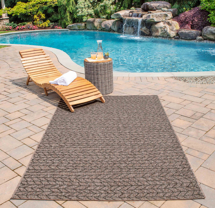 Tapis Contemporain Linden 7'10\" x 10'0\" en brun