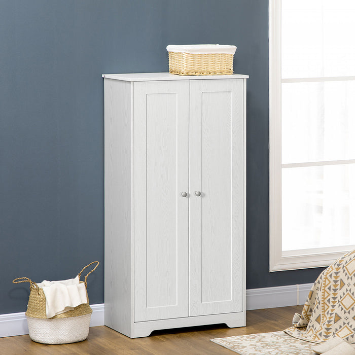 HOMCOM Armoire de rangement, armoire de cuisine autoportante, blanc