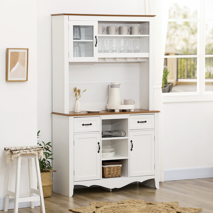 HOMCOM Buffet Vaisselier avec Tiroir et 3 Armoires