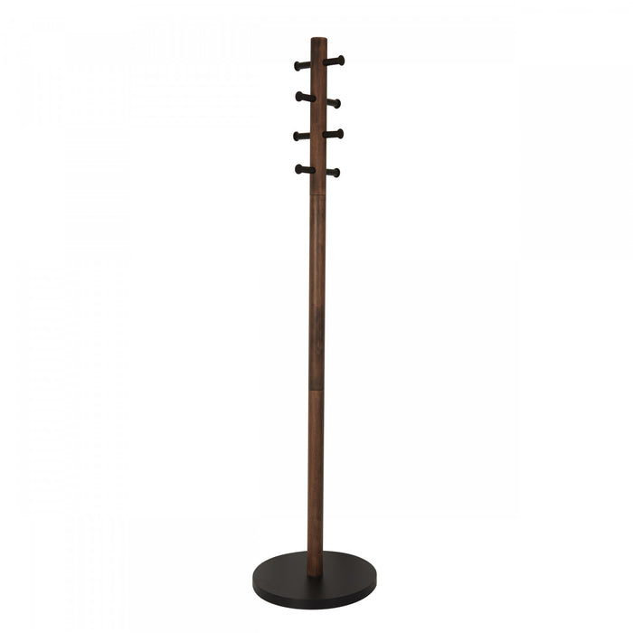 Portemanteau moderne Pillar de Umbra en bois - noir et noyer