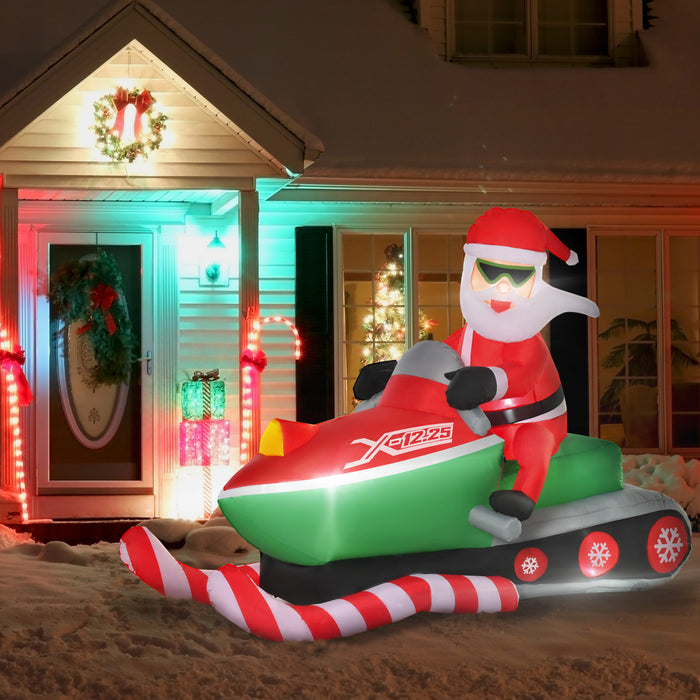 Homcom Decoration De Pere Noel Rouge