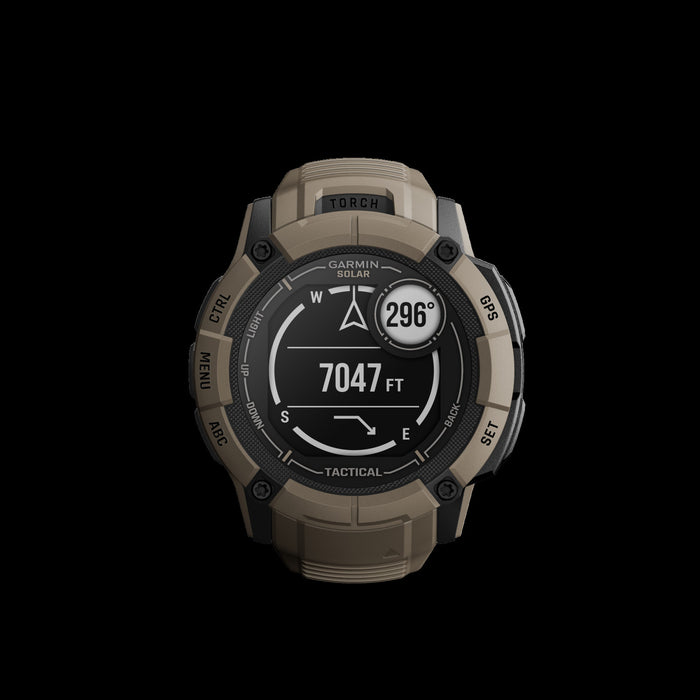 Garmin Instinct® 2x Solar Gps Montre Connectee - Suivi De La Sante Et De La Condition Physique Avec Gnss Multi-bande - Tan Coyote