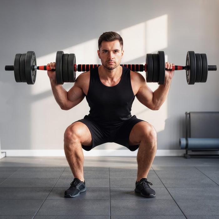 Soozier Ensemble d'halteres reglables de 44lb pour le fitness