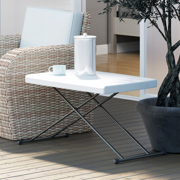 Outsunny Table D'exterieur Pliante, Table De Camping A 3 Niveaux,