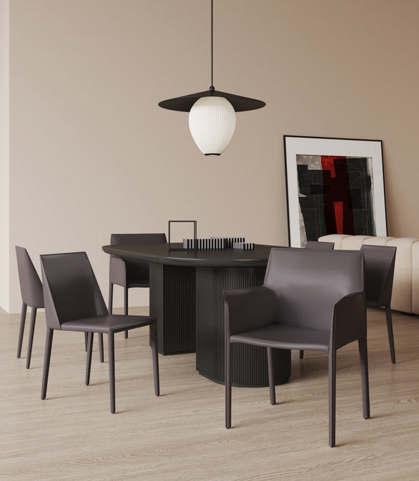 Ensemble de 6 chaises de salle a manger Paris Modern en gris