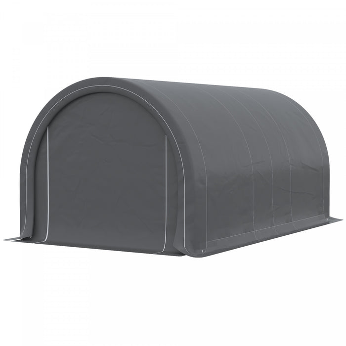Outsunny 16' X 10' Tente De Stockage Abri De Voiture Anti-uv Portable, Gris
