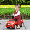 Aosom Kids Ride On Push Car, Foot-to-Floor Walking Sliding Toy Car for Toddler with Under Seat Storage, Music, Headlights, Red