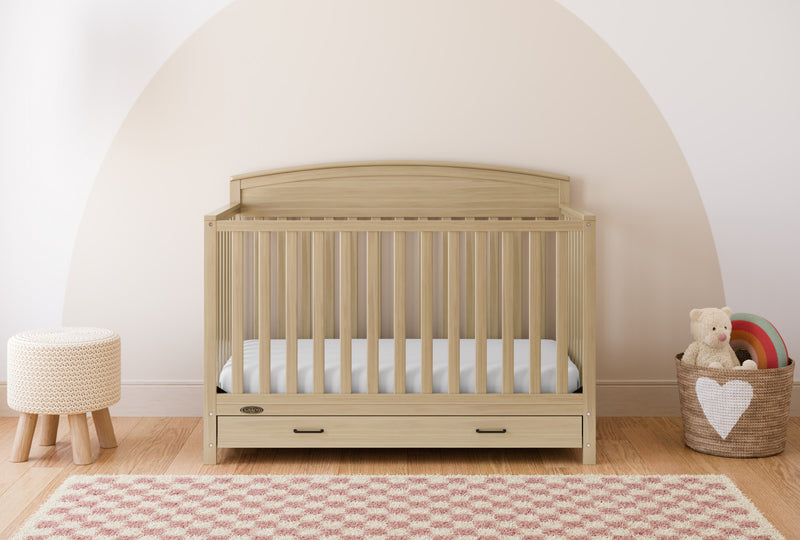 Graco Benton Lit de bebe convertible 5-en-1 avec tiroir - Bois clair