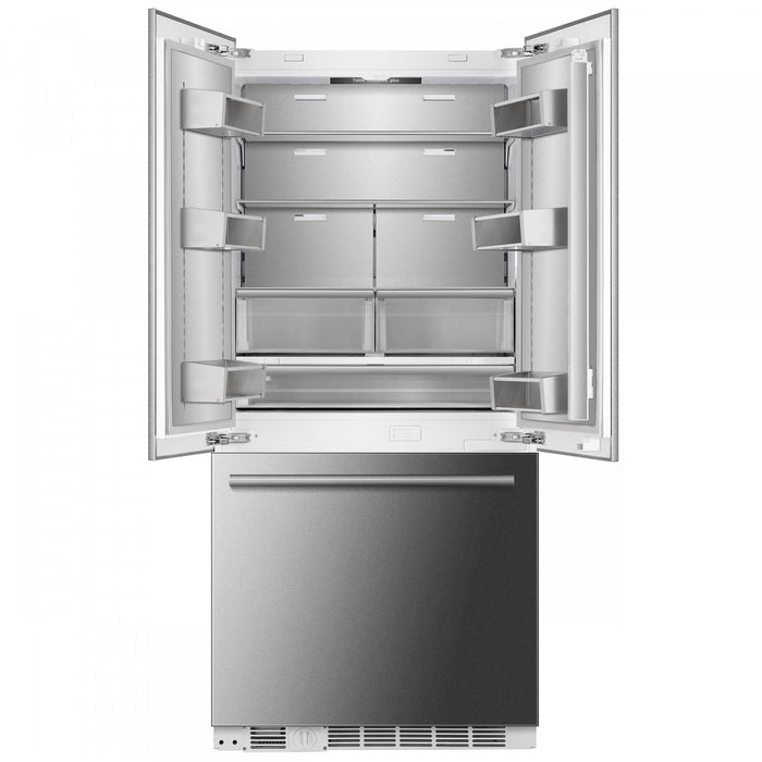 Refrigerateur Rivestito de 36 po en acier inoxydable a portes francaises, certifie Energy Star – FFRBI1811-36