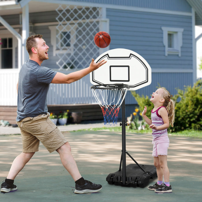 Homcom Systeme De Basket-ball Ajustable En Hauteur 51\"-64\" Support De Cerceau A Cote De La Piscine