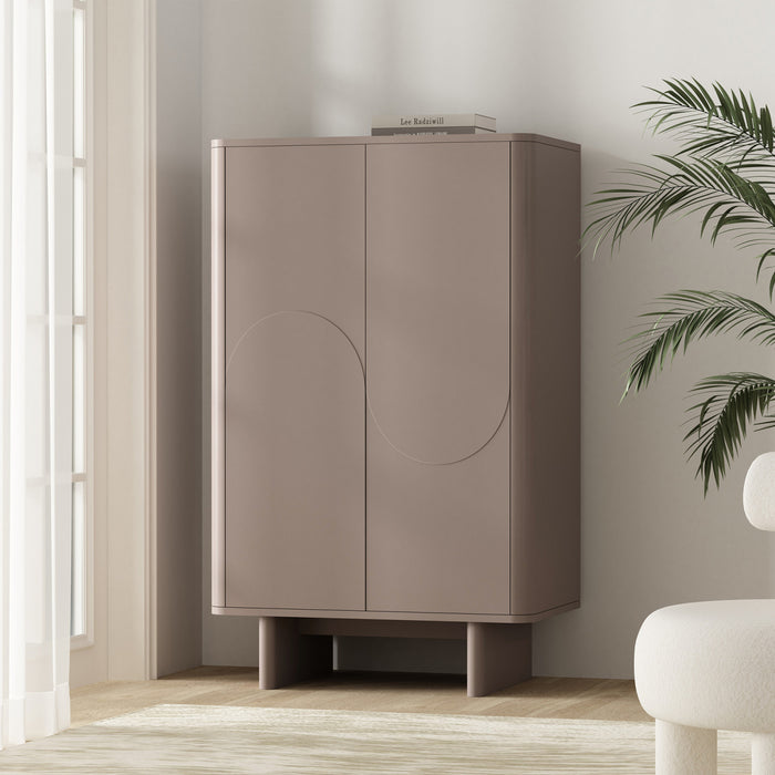 Armoire d’appoint moderne Ella 32\" en moka