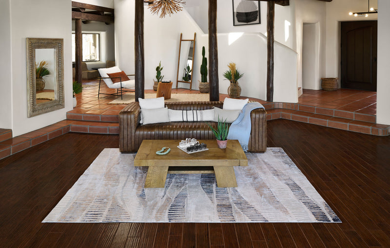 Tapis Contemporain Briar 7'9\" x 9'10\" en Gris