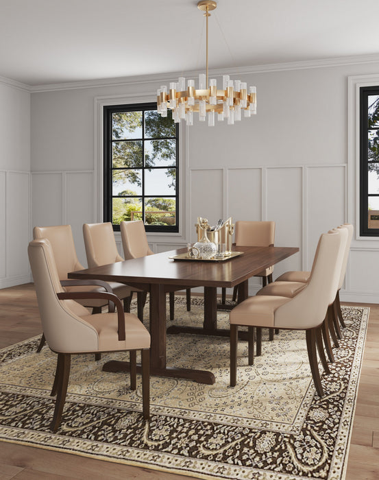 Ensemble moderne de 8 chaises de salle a manger Shubert en beige