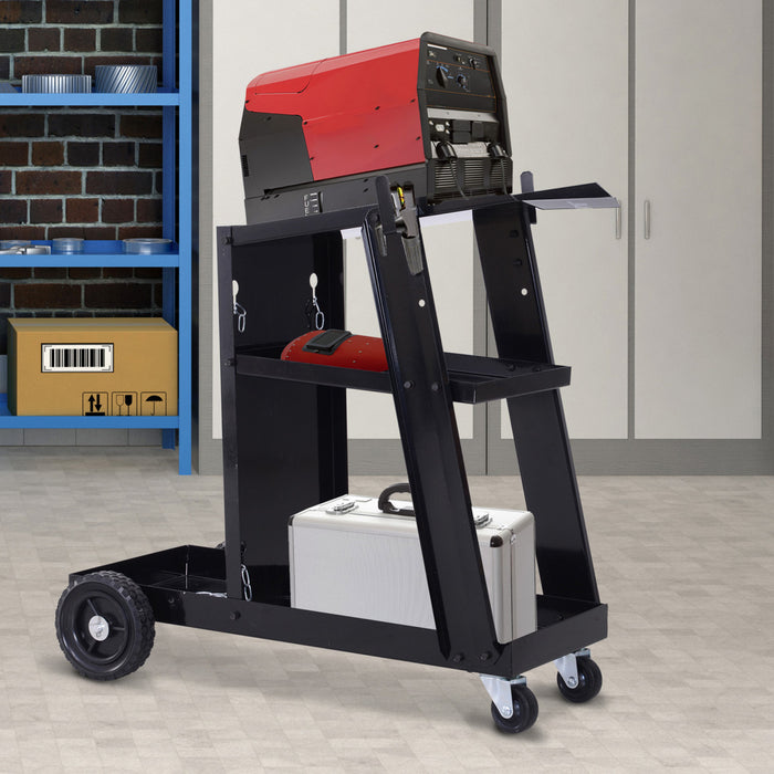 Durhand Chariot De Soudage De Garage A 3 Niveaux Avec Chaine De Securite