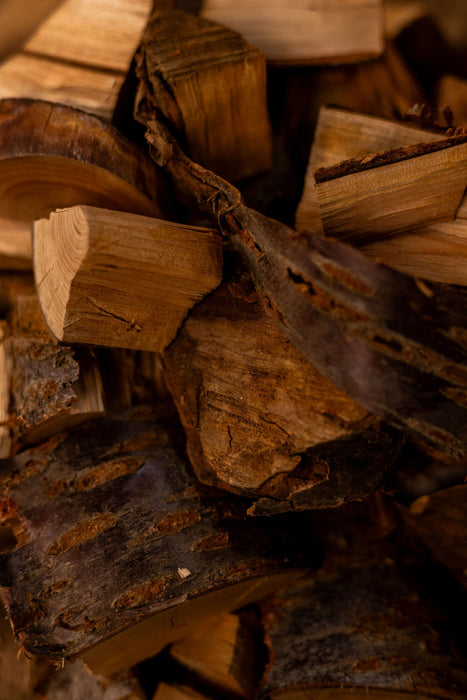 boite en gros morceaux de bois de cerisier