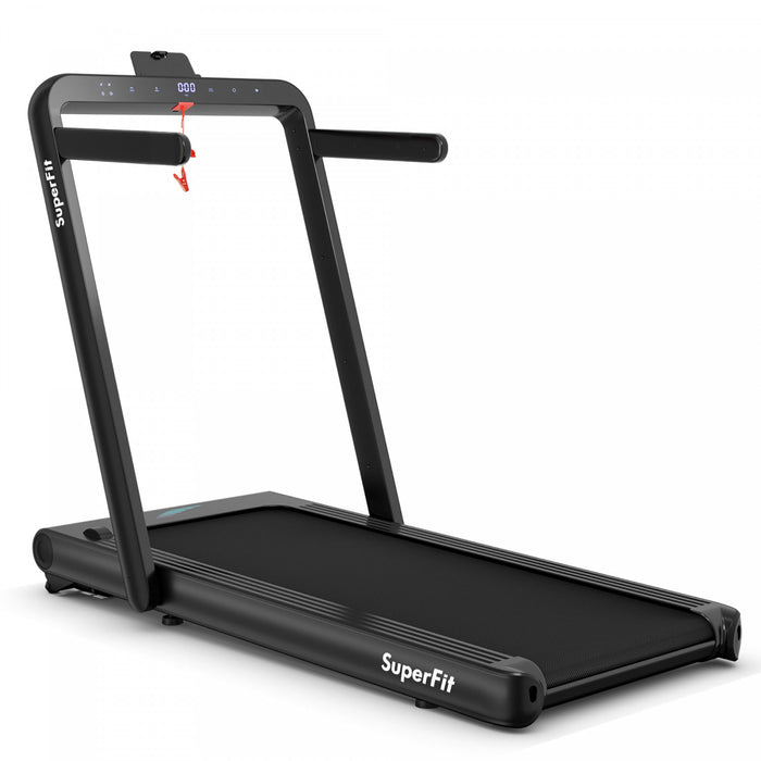 Tapis De Course Pliant 2 En 1 16km/h Superfit – Avec Bluetooth Et Controle Via App