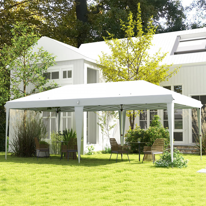 Outsunny Tente De Fete 10'x19' Facile A Installer Avec Sac De Transport