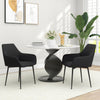HOMCOM Dining Chairs Set of 2, Upholstered Accent Chairs with Metal Legs
