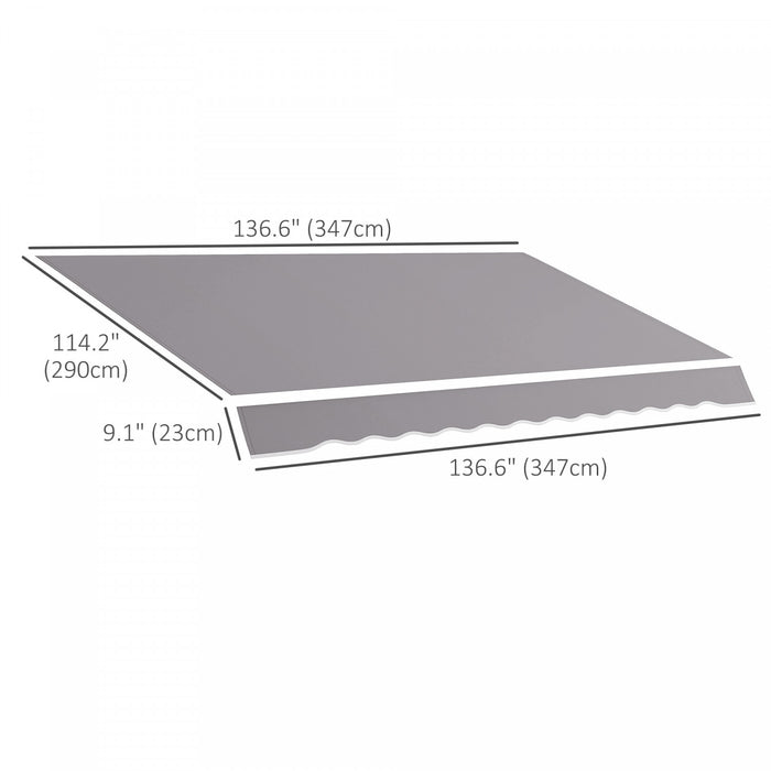 Outsunny Remplacement Dehousse D'auvent Exterieur En Tissu 11'x10'