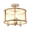 Salerno 3 Light Semi-flush mount Ceiling Light, Onyx, 13"D Lamp | Salerno Plafonnier semi-encastre a 3 lumieres, Onyx, 13 po de diametre