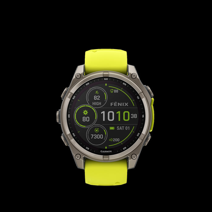  Titanium With Amp Yellow/graphite Silicone Band