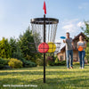 Soozier 24-Chain Portable Practice Basket for Disc Golf Target Stand, Easy Assembly & Lightweight Basket w/ Carry Bag, Black and Silver