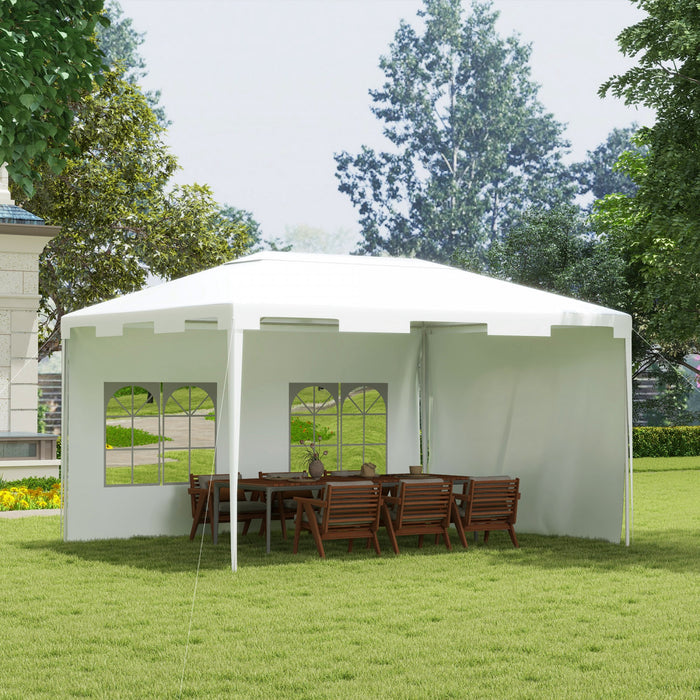 Outsunny Tente De Fete 10x13 Pi, Gazebo De Mariage, Auvent Impermeable