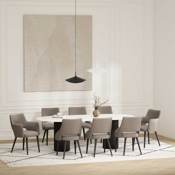 Ensemble de 8 chaises de salle a manger Tremont Modern en taupe
