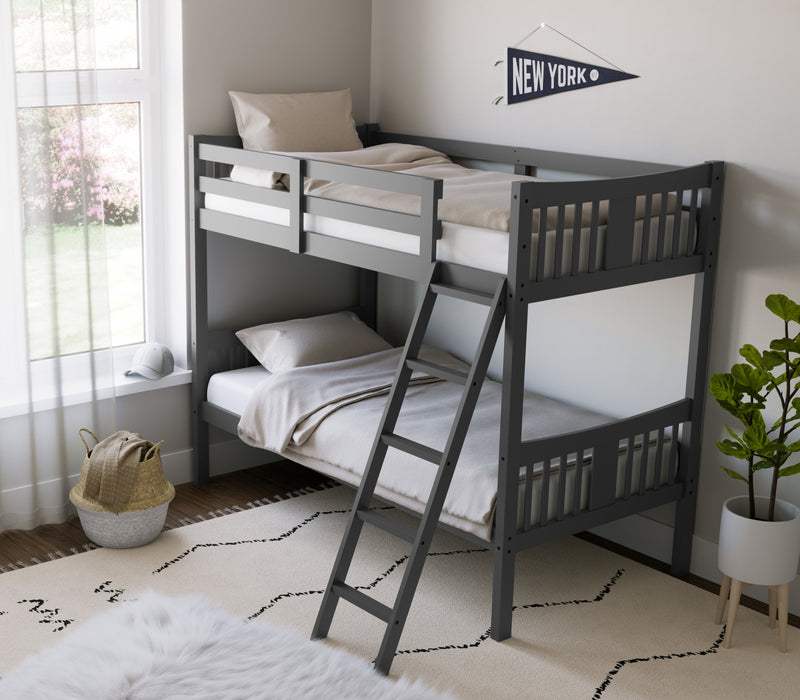 Lit superpose Storkcraft Caribou simple sur simple – Gris