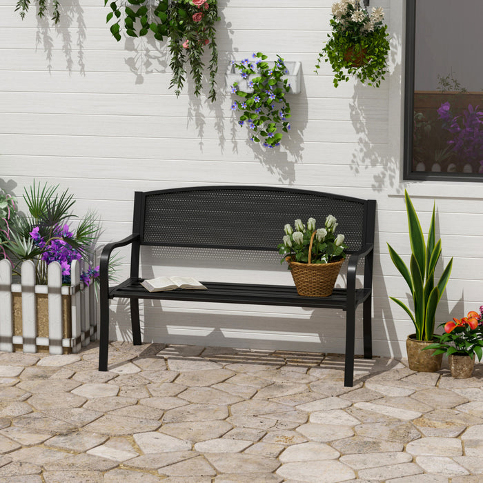 Banc De Parc Pour 2 Personnes - Mobilier De Jardin Outsunny