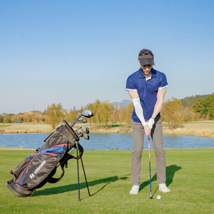 Ultimate Men's Complete Golf Club Set Golf Club Package Set Incl 460cc Avec Capuchon Bleu