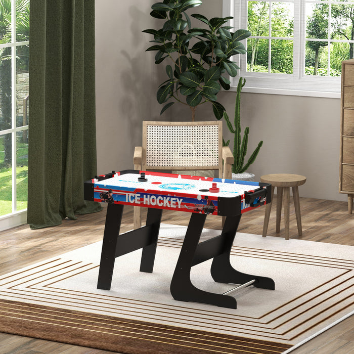 Soozier Table De Air Hockey 40\" Avec 2 Rondelles, 2 Poussoirs