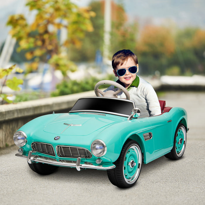 Aosom Voiture Electrique 12 V Pour Enfants Avec Telecommande, Vehicule Electrique Alimente Par Batterie Avec Transport Facile, Lumieres, Mp3, Systeme De Suspension, Vert