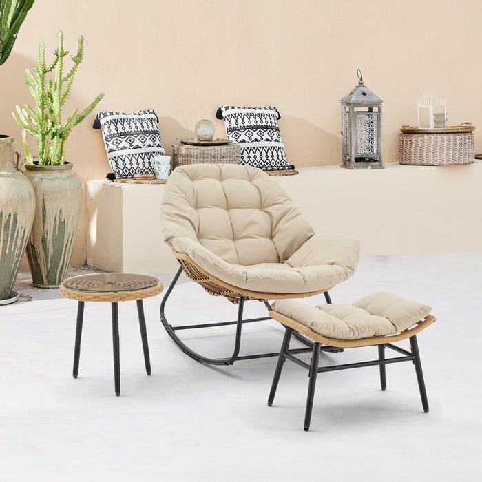 Ensemble de salon moderne Benson 3 pieces avec fauteuils, coloris creme