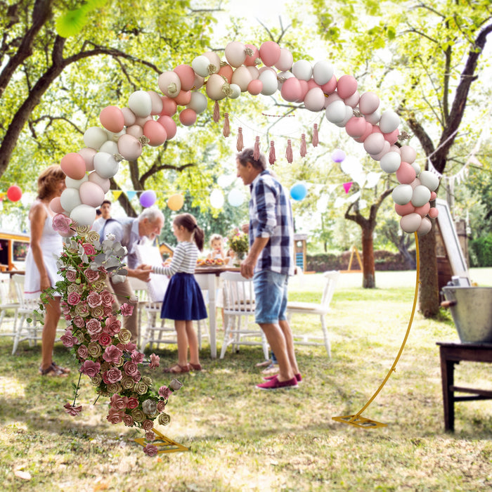Outsunny 9.1ft Or Arc De Mariage Rond Support De Fond Pour La Fete