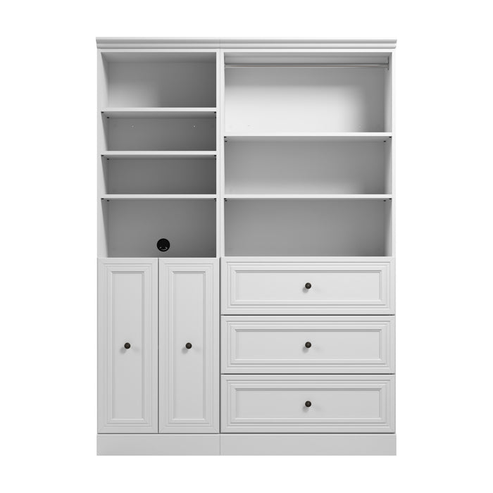 Système d’organisateur de garde-robe Versatile de Bestar de 61 po (L) avec portes - blanc