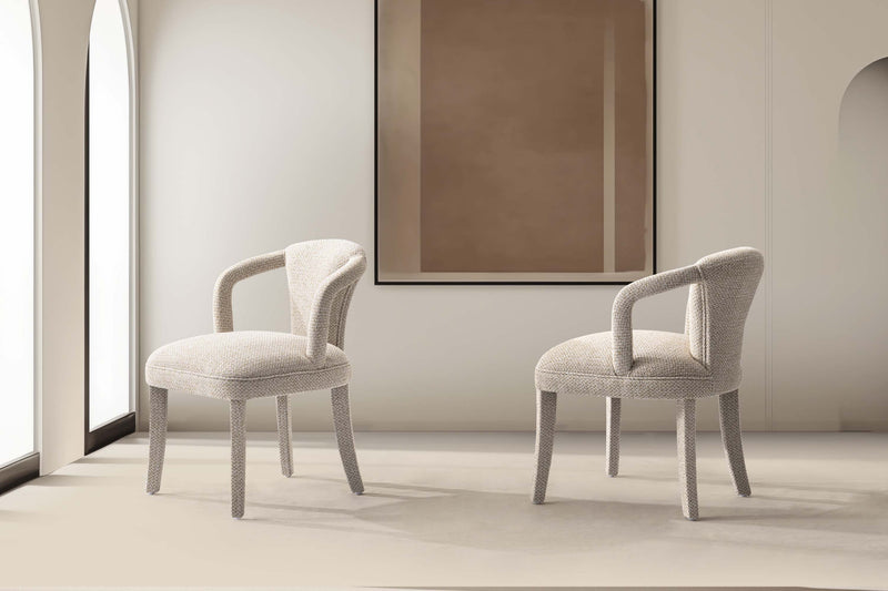 Fauteuil Palmer style milieu du siecle moderne en tweed dore - Lot de 2