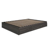 3-Drawer Storage Bed Frame, King|Bark Grey King Bed | Lit King tiroirs, Gris ecorce